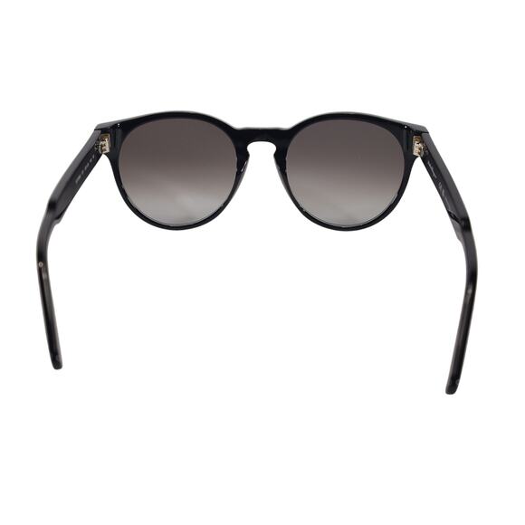 Salvatore Ferragamo Round Sunglasses - Shiny Black - NWT - Picture 7 of 8